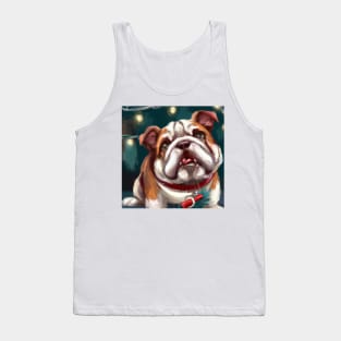 Cute Bulldog Drawing Tank Top